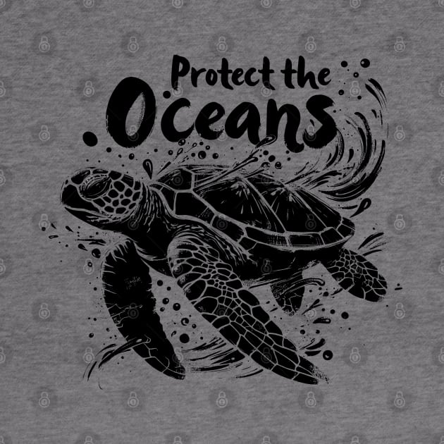 Protect the Oceans - Sea turtle by PrintSoulDesigns